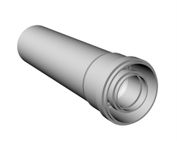 Odkouření 60/100 Trubka 0,25m, plast/AL