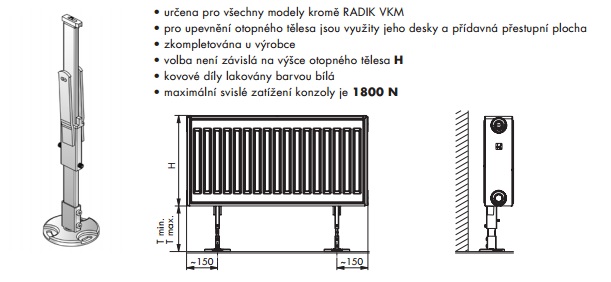 Uchycení - Stojánková konzola vnitřní 11,22,33
